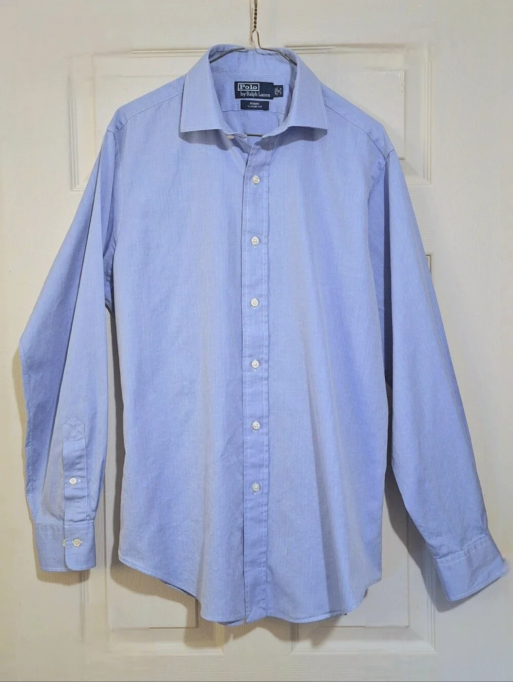 'POLO' Ralph Lauren blue Regent Classic fit dress shirt, long sleeve, 16 x 34/35